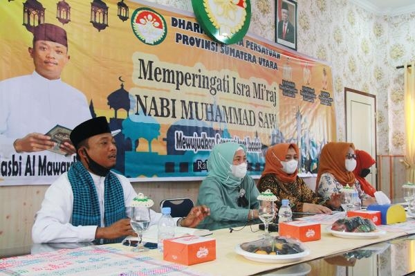 Peringatan Isra Mikraj 1442 H DWP Sumut, Nawal : Semoga Mewujudkan Generasi Taat Ibadah